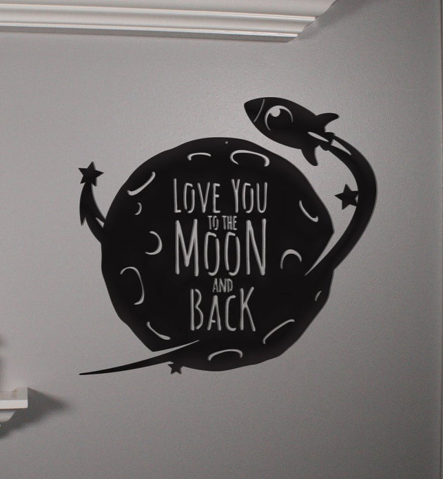 Moon and Back - Rocket - Metal Wall Art/Decor